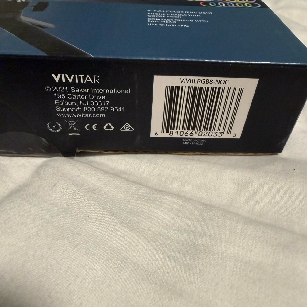Vivitar 8" Full Color Ring Light. NWB - Picture 3 of 3